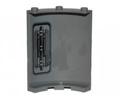 Cylinder Quarter 4 x 4 x 6 with SW Pipes and Wall Ornament Pattern on Inside Model Right Side (Sticker) - Set 75216