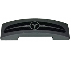 Slope, Curved 4 x 1 Double with Mercedes-Benz Logo on Silver, Black and Dark Bluish Gray Car Grille Pattern (Sticker) - Set 75877