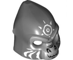 Minifigure, Headgear Mask Gorilla with Light Bluish Gray Face and White Sun Face Paint Pattern