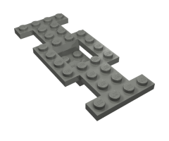 Vehicle, Base 4 x 10 x 2/3 with 2 x 2 Recessed Center with Smooth Underside, No Center Hole