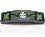 Slope, Curved 4 x 1 Double with Lime, Silver and Black Circuitry, Microchips and Transformer Pattern (Sticker) - Set 70165