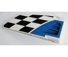 Technic, Panel Fairing #18 Large Smooth, Side B with Air Intake and Checkered Black and White Pattern (Sticker) - Set 42045