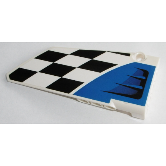 Technic, Panel Fairing #18 Large Smooth, Side B with Air Intake and Checkered Black and White Pattern (Sticker) - Set 42045