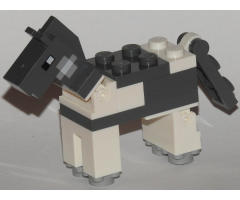 Minecraft Horse Dark Bluish Gray - Brick Built