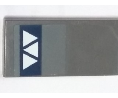 Tile 2 x 4 with 3 Triangles Pattern (Sticker) - Set 75044