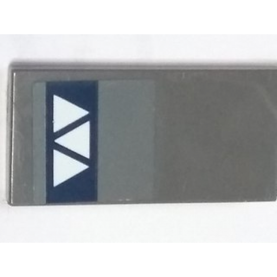 Tile 2 x 4 with 3 Triangles Pattern (Sticker) - Set 75044