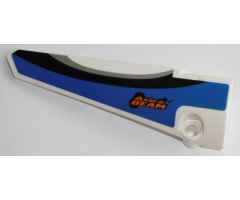 Technic, Panel Fairing # 5 Long Smooth, Side A with 'Axle & BEAM' and Blue, Black and Gray Pattern (Sticker) - Set 42045