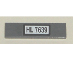 Tile 1 x 4 with 'HL 7639' Pattern (Sticker) - Set 7639