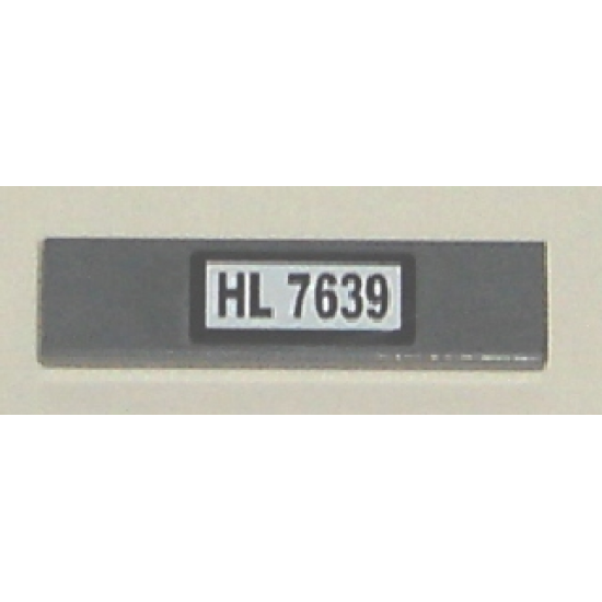 Tile 1 x 4 with 'HL 7639' Pattern (Sticker) - Set 7639