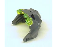 Large Figure Part Head Rock Monster King, Jaw Upper with Trans-Neon Green Teeth and Black and Red Eyes Pattern