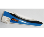 Technic, Panel Fairing # 6 Long Smooth, Side B with 'Axle & BEAM' and Blue, Black and Gray Pattern (Sticker) - Set 42045