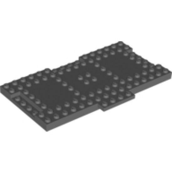 Brick, Modified 8 x 16 x 2/3 with 1 x 4 Indentations and 1 x 4 Plate