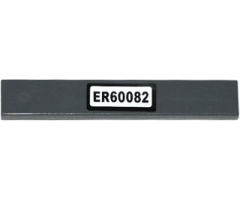 Tile 1 x 6 with 'ER60082' Pattern (Sticker) - Set 60082