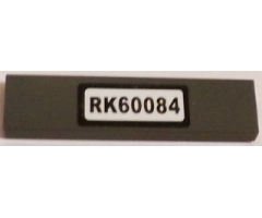 Tile 1 x 4 with 'RK60084' Pattern (Sticker) - Set 60084