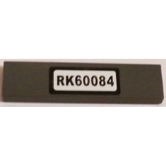 Tile 1 x 4 with 'RK60084' Pattern (Sticker) - Set 60084