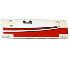 Technic, Panel Curved 11 x 3 with Red Stripes, 2 Black Arrows and 'STEP' Pattern Model Left Side (Sticker) - Set 42040