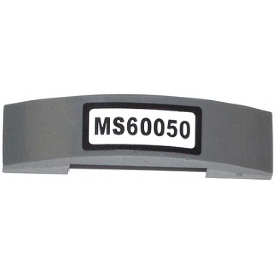 Slope, Curved 4 x 1 Double with 'MS60050' Pattern (Sticker) - Set 60050