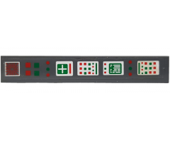 Tile 1 x 6 with Control Panel with Red and Green Lamps Pattern (Sticker) - Set 70816