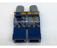 Hips and Dark Blue Legs with Medium Nougat Belt and Sash and Pirate Boots on Dark Bluish Gray Pattern