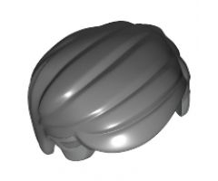 Minifigure, Hair Short Combed Sideways Part Left Thick with Light Bluish Gray Temples Pattern