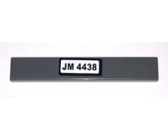 Tile 1 x 6 with 'JM 4438' Pattern (Sticker) - Set 4438