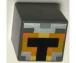 Minifigure, Head, Modified Cube with Minecraft Skin 1 Pattern