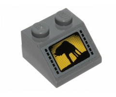Slope 45 2 x 2 with SW AT-AT Black and Yellow Pattern (Sticker) - Set 75014