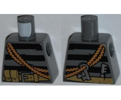 Torso Sweater Striped with Utility Belt, Rope and Keys Pattern