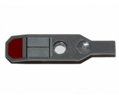 Minifigure, Utensil Ski without Hinge with Black Lines and Dark Red Hexagonal Pattern (Sticker) - Set 75012