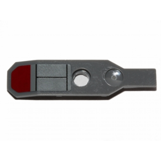Minifigure, Utensil Ski without Hinge with Black Lines and Dark Red Hexagonal Pattern (Sticker) - Set 75012
