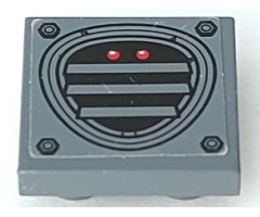 Tile, Modified 2 x 2 Inverted with 4 Bolts and Air Vent with 2 Red Lights Pattern (Sticker) - Set 70500