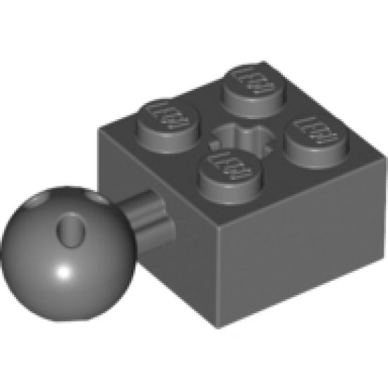 Technic, Brick Modified 2 x 2 with Ball Joint and Axle Hole with 6 Holes in Ball