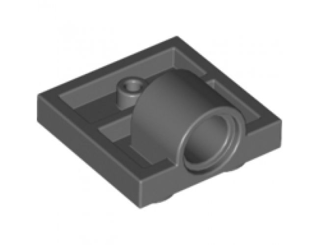 Plate, Modified 2 x 2 with Pin Hole - Full Cross Support Underneath