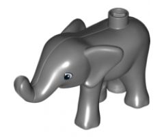 Duplo, Animal Elephant Baby, Walking, Eyes Squared Pattern