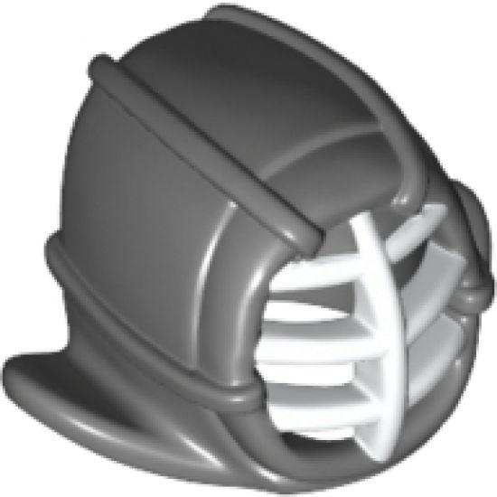 Minifigure, Headgear Helmet Ninjago Kendo with White Grille Mask Pattern