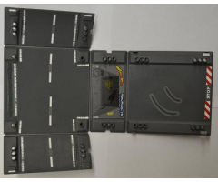 Container Racers Fold-Out Race Track Case 34 x 42 with City Streets, 'STOP' and Tunnel Entrance Pattern (Stickers) - Set 8198
