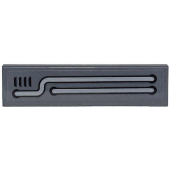 Tile 1 x 4 with Light Bluish Gray Pipes and Black Vents Model Left Side Pattern (Sticker) - Set 70905