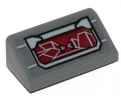 Slope 30 1 x 2 x 2/3 with SW Resistance Transport Pod Control Panel Pattern (Sticker) - Set 75176