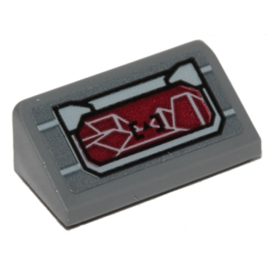 Slope 30 1 x 2 x 2/3 with SW Resistance Transport Pod Control Panel Pattern (Sticker) - Set 75176