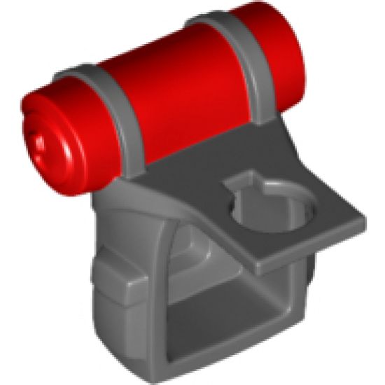 Minifigure, Body Wear Backpack with Red Bedroll Pattern