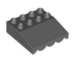 Duplo, Building Roof Sloped 33 4 x 4 with Awning Overhang
