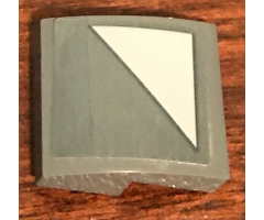 Slope, Curved 2 x 2 with SW Light Bluish Gray Triangle Pattern Model Left Side (Sticker) - Set 75158