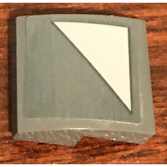 Slope, Curved 2 x 2 with SW Light Bluish Gray Triangle Pattern Model Left Side (Sticker) - Set 75158