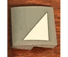 Slope, Curved 2 x 2 with SW Light Bluish Gray Triangle Pattern Model Right Side (Sticker) - Set 75158