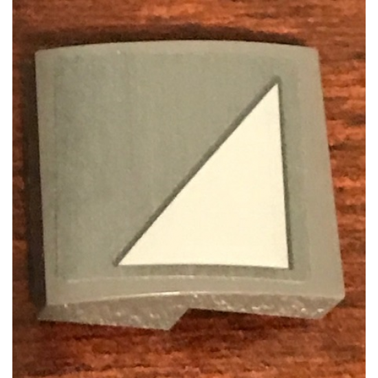 Slope, Curved 2 x 2 with SW Light Bluish Gray Triangle Pattern Model Right Side (Sticker) - Set 75158