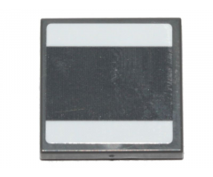 Tile 2 x 2 with White Stripes Pattern (Sticker) - Set 75242