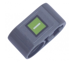 Technic, Liftarm 1 x 2 Thick with Pin Hole and Axle Hole with White Stripe in Lime Square Pattern (Sticker) - Set 42054