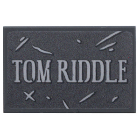 Tile 2 x 3 with 'TOM RIDDLE' Pattern (Sticker) - Set 75965