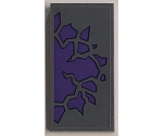 Tile 2 x 4 with Dark Purple Stone Pattern (Sticker) - Set 70356