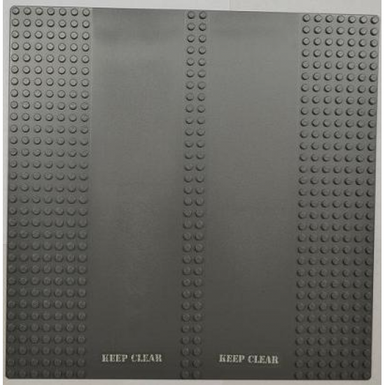 Baseplate, Road 32 x 32 7-Stud Straight with Double Driveway with 2x 'KEEP CLEAR' Pattern (Stickers) - Set 3368